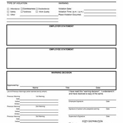 Marvelous Employee Write Up Forms Template In With Images Business