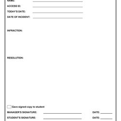 Superior Effective Employee Write Up Forms Disciplinary Action