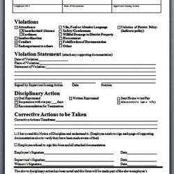 The Highest Quality Employee Write Up Form Template Simple Forms Similar Posts Sample