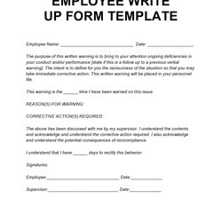 Fantastic Effective Employee Write Up Forms Free Download Form Kb