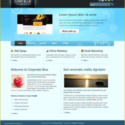 Basic Website Templates Free Download Of Landing Corporate Blue