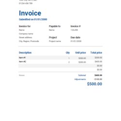 Tremendous Freelancer Invoice Template On The Right Side Of Change Formats Image