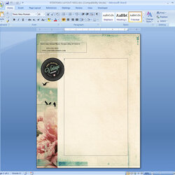 Microsoft Word Graphic Design Images Art Template Letterhead Ms Background Templates Layout Designs Cover