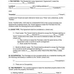 Very Good Rental Agreement Template Free Word Templates Lease Standard Residential