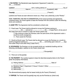 Cool Free Rental Lease Agreement Templates Fill Online Print Template State Standard Residential Commercial