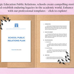 Exceptional School Public Relations Plan Template Download In Word Google Docs