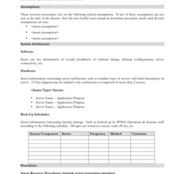 Fantastic Disaster Recovery Plan Template In Word And Formats Page Of Procedures