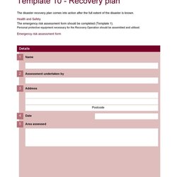 Champion Effective Disaster Recovery Plan Templates Template