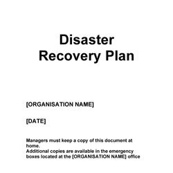 Outstanding Effective Disaster Recovery Plan Templates Template Printable