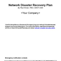 Smashing Sample Example Format Templates Disaster Recovery Plan Template Doc Network
