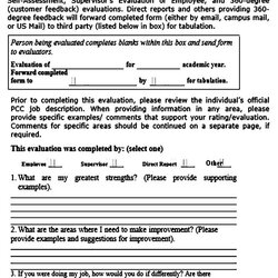 Smashing Employee Evaluation Form Printable Self
