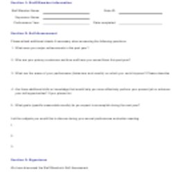 Employee Self Evaluation Form Printable Download Assessment Business Page Thumb