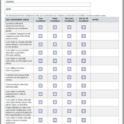Swell Free Self Evaluation Templates Assessment Student Template