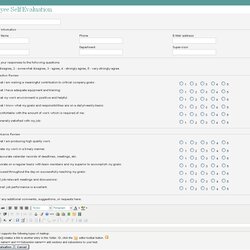 Marvelous Employee Self Evaluation User Form Template Sample Forms Employees Documents Figure