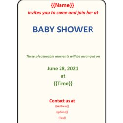 Exceptional Baby Shower Invitation Word Templates At