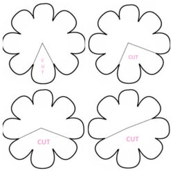 Free Flower Petal Template For Kids Download Rose Cut Paper Printable Flowers Templates Library