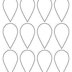Brilliant Printable Flower Petal Templates For Making Paper Flowers Template Petals Patterns Drawing Stencils