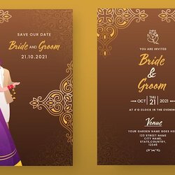 Worthy Premium Vector Traditional Indian Wedding Invitation Template Layout