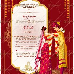 Brilliant Indian Wedding Invitation Traditional Hindu