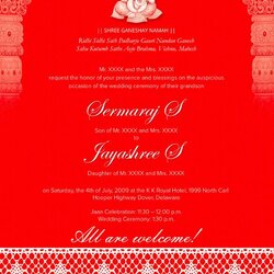 Supreme Hindu Marriage Invitation Cards Design Free Wedding Indian Card Templates Template Traditional