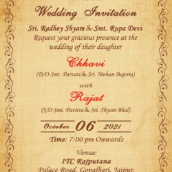 Superlative Royal Indian Wedding Invitation Cards Free Customization