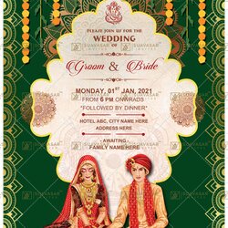 Indian Wedding Invitation Traditional Hindu Invites