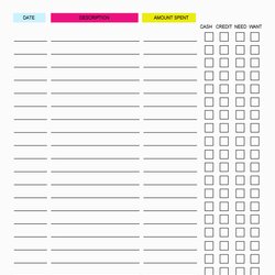 Monthly Expense Tracker Printable Template Business Excel Word