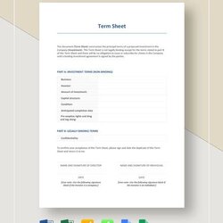 Very Good Free Sample Term Sheet Templates In Google Docs Sheets Template Sales Loan Format Word Example Call