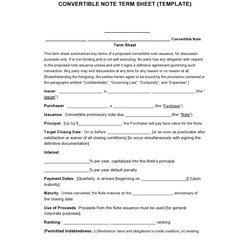 Swell Employment Term Sheet Template